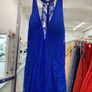 Royal Blue Lace Gown for Prom or Occasion